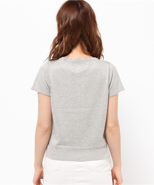 Kastane（カスタネ）の「【Kastane】裾スリットプルオーバ（ニット/セーター・レディース・グレー/レッド/ネイビー/オフホワイト/ブラック・FREE）」の10枚目の写真