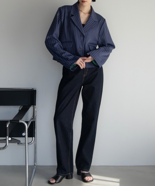 VACANCY(ヴァカンシー)の「アームスリット配色ショートジャケット(テーラードジャケット・レディース・その他/ブラック・FREE)」の18枚目の写真