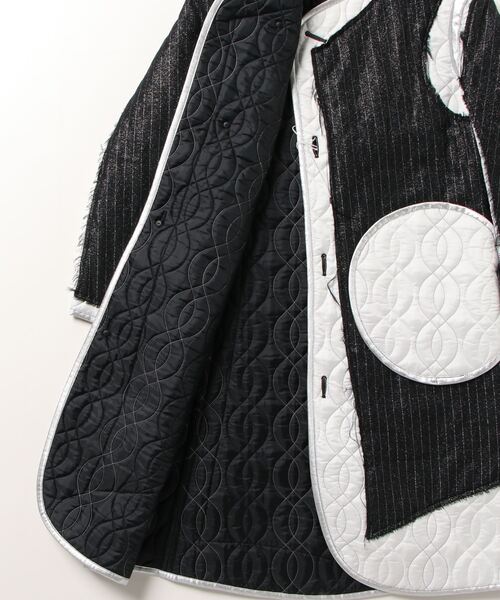 sulvam（サルバム）の「【sulvam/サルバム】Quilting patchwork coat（チェスターコート・メンズ・ブラック・S/M/L）」の3枚目の写真