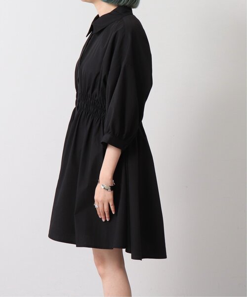 RAY CASSIN（レイカズン）の「7分袖ウエストシャーリングミニワンピース（シャツワンピース・レディース・ブルー系/パープル系/オフホワイト/ブラック・FREE）」の11枚目の写真