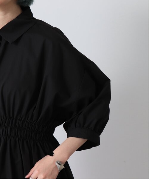 RAY CASSIN（レイカズン）の「7分袖ウエストシャーリングミニワンピース（シャツワンピース・レディース・ブルー系/パープル系/オフホワイト/ブラック・FREE）」の14枚目の写真