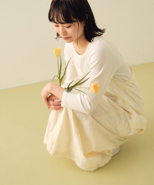 CIAOPANIC TYPY（チャオパニックティピー）の「ナイロンカーゴキャミワンピース（ワンピース・レディース・オフホワイト/カーキ/ブラック・ONE SIZE）」の18枚目の写真