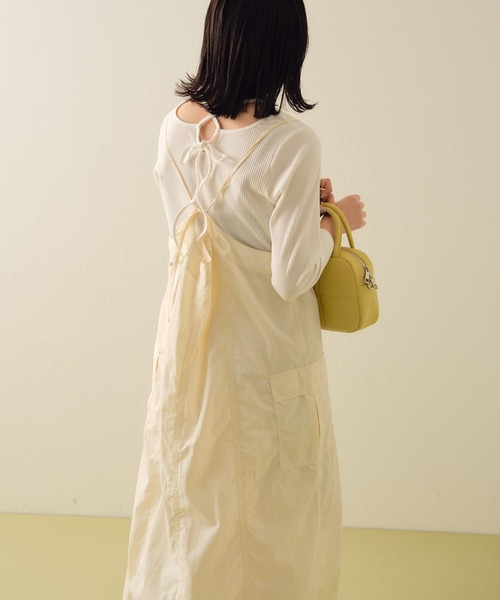 CIAOPANIC TYPY（チャオパニックティピー）の「ナイロンカーゴキャミワンピース（ワンピース・レディース・オフホワイト/カーキ/ブラック・ONE SIZE）」の19枚目の写真