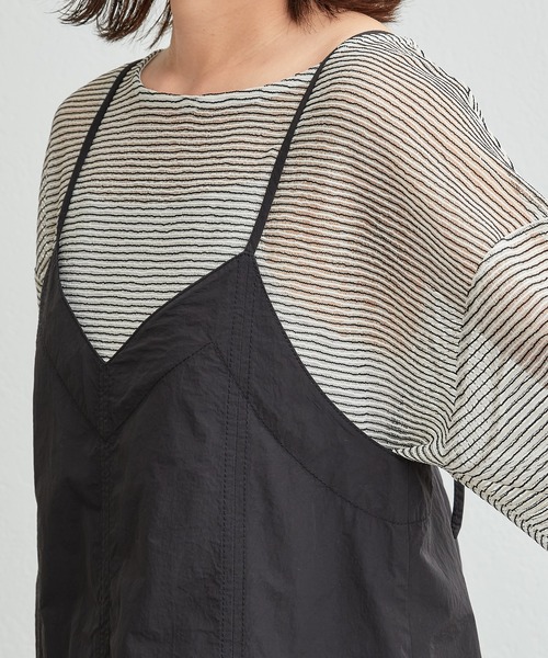 CIAOPANIC TYPY（チャオパニックティピー）の「ナイロンカーゴキャミワンピース（ワンピース・レディース・オフホワイト/カーキ/ブラック・ONE SIZE）」の5枚目の写真