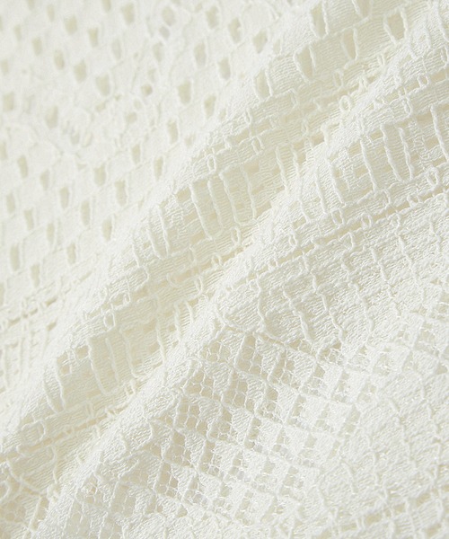 MONO-MART LADY'S（モノマートレディース）の「幾何学レースオーバーサイズオープンカラー半袖シャツ（シャツ/ブラウス・レディース・ブラウン/ブラック/アイボリー・FREE）」の18枚目の写真