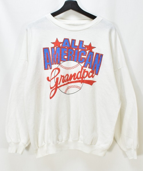VINTAGE(ヴィンテージ)の「【ヴィンテージ古着】80-90's ALL AMERICAN Grandpa プリントスウェット(スウェット・メンズ・ホワイト・LARGE)」の1枚目の写真