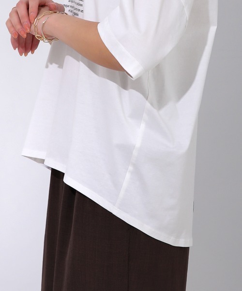 Bou Jeloud（ブージュルード）の「コットンWシルケットロゴT（Tシャツ/カットソー・レディース・ブラック/ホワイト/パープル/ネイビー・FREE）」の9枚目の写真