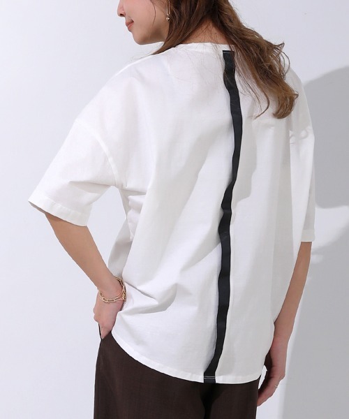 Bou Jeloud（ブージュルード）の「コットンWシルケットロゴT（Tシャツ/カットソー・レディース・ブラック/ホワイト/パープル/ネイビー・FREE）」の11枚目の写真