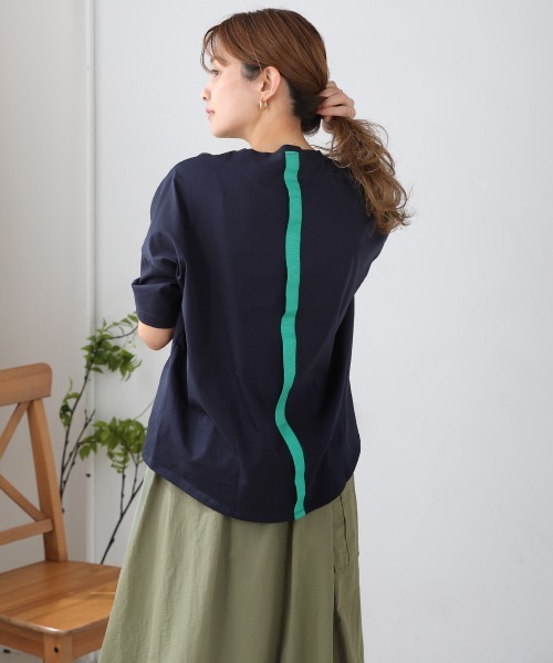 Bou Jeloud（ブージュルード）の「コットンWシルケットロゴT（Tシャツ/カットソー・レディース・ブラック/ホワイト/パープル/ネイビー・FREE）」の22枚目の写真