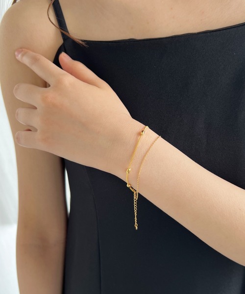 iso(イソ)の「ダブルチェーン ブレスレット(ブレスレット・レディース・ゴールド/シルバー・FREE)」の13枚目の写真