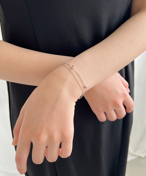 iso(イソ)の「ダブルチェーン ブレスレット(ブレスレット・レディース・ゴールド/シルバー・FREE)」の7枚目の写真