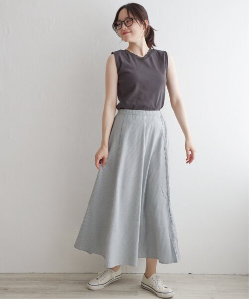 LBC（エルビーシー）の「レースタンクトップ（タンクトップ・レディース・ホワイト/ベージュ/チャコールグレー・M/L）」の7枚目の写真