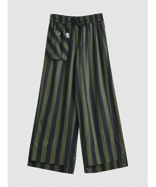 JNBY（ジェーエヌビーワイ）の「HOME Genderless Striped Drawstring-waist Cotton Pants / コットンパンツ（その他パンツ・レディース・グリーン系その他5/ブルー系その他4/ベージュ系その他5・36/38/40）」の21枚目の写真