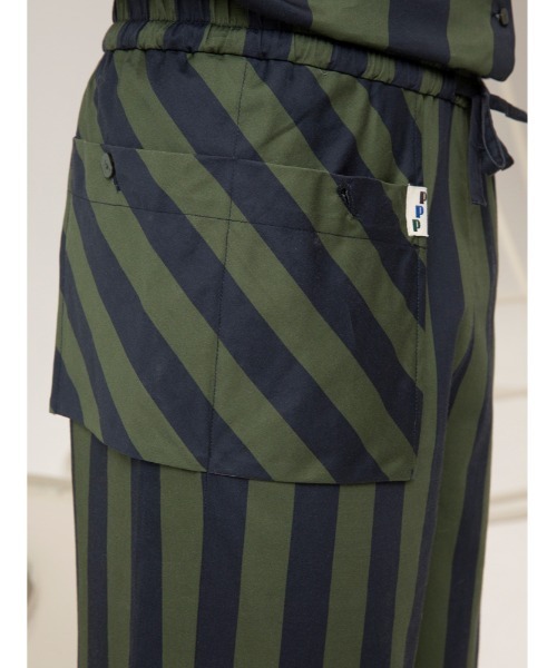 JNBY（ジェーエヌビーワイ）の「HOME Genderless Striped Drawstring-waist Cotton Pants / コットンパンツ（その他パンツ・レディース・グリーン系その他5/ブルー系その他4/ベージュ系その他5・36/38/40）」の20枚目の写真