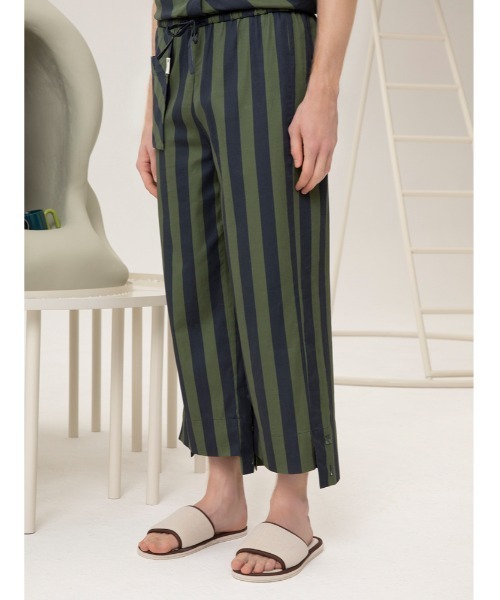 JNBY（ジェーエヌビーワイ）の「HOME Genderless Striped Drawstring-waist Cotton Pants / コットンパンツ（その他パンツ・レディース・グリーン系その他5/ブルー系その他4/ベージュ系その他5・36/38/40）」の17枚目の写真
