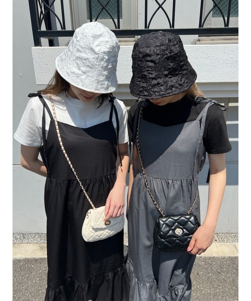 PHILLY(フィリー)の「肩リボンキャミワンピース(ワンピース・レディース・ブラック/グレー・FREE)」の14枚目の写真