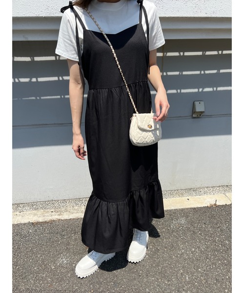 PHILLY(フィリー)の「肩リボンキャミワンピース(ワンピース・レディース・ブラック/グレー・FREE)」の15枚目の写真