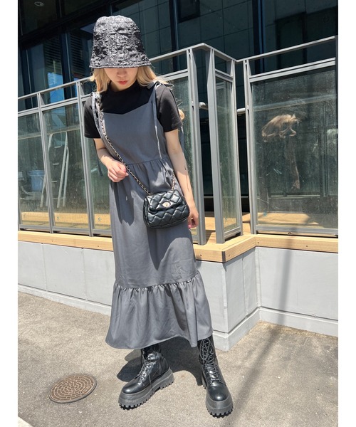 PHILLY(フィリー)の「肩リボンキャミワンピース(ワンピース・レディース・ブラック/グレー・FREE)」の19枚目の写真