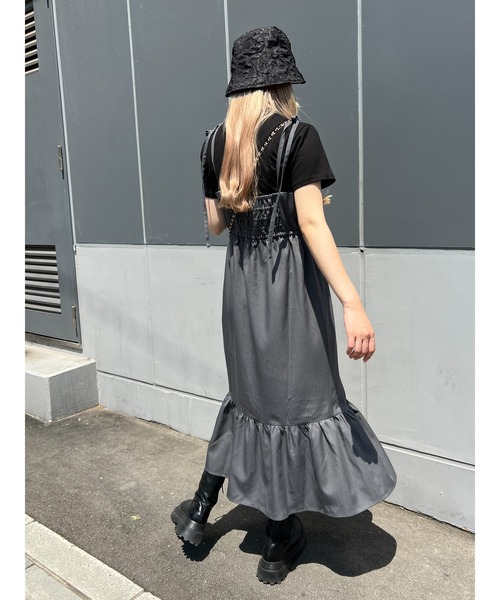PHILLY(フィリー)の「肩リボンキャミワンピース(ワンピース・レディース・ブラック/グレー・FREE)」の16枚目の写真