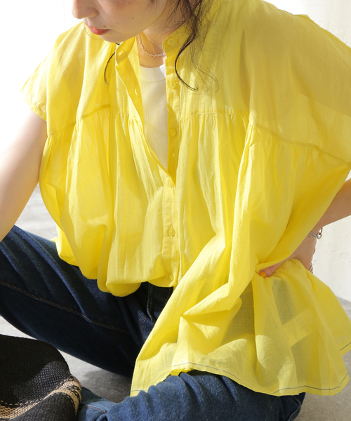 SOIL SUPER FINE VOILE WITH SELVEGE ブラウス SOIL SUPER FINE VOILE WITH SELVEGE ブラウス