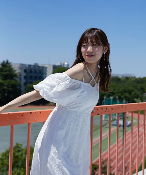 【極美品】マイラン 2WAYオフショルダーワンピース リネン 近年モデル S and myera サコッシュ付きワンピース｜Real Stock