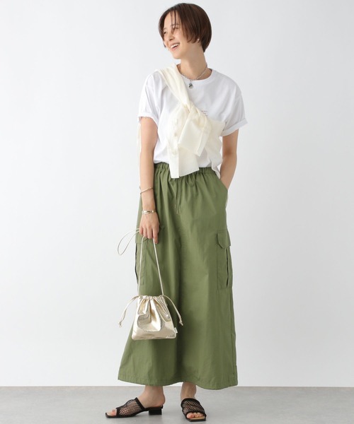 LEPSIM(レプシィム)の「ミリタリーカーゴスカート 961218(スカート・レディース・アイボリー/カーキ/グレー・FREE)」の13枚目の写真