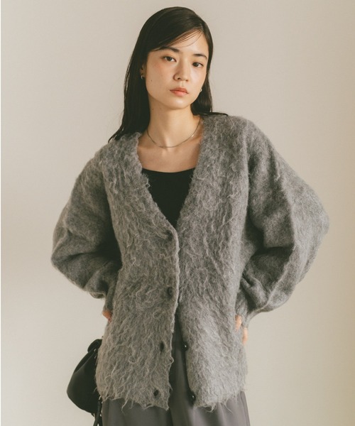 セール】ミックスシャギーオーバーカーディガン（カーディガン/ボレロ