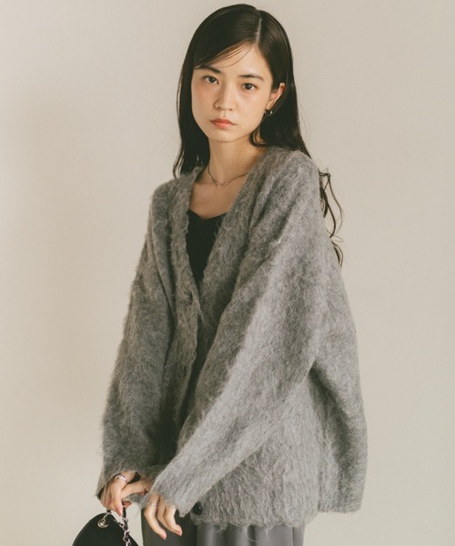 VANNIE U（ヴァニーユー）の「ミックスシャギーオーバーカーディガン（カーディガン/ボレロ・レディース・アイボリー/ブルー/グレー/イエロー/ベージュ・FREE）」の20枚目の写真