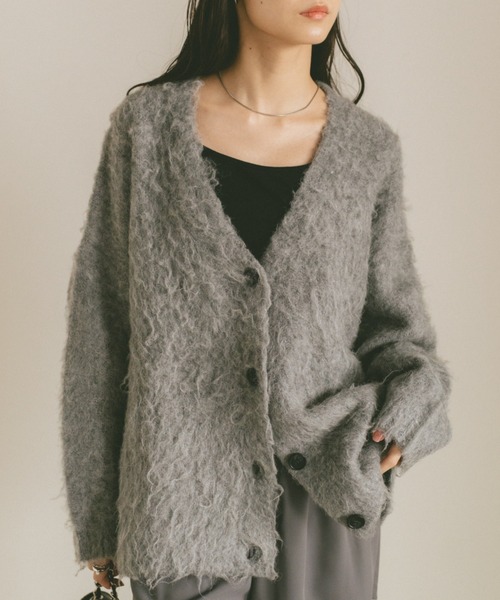 セール】ミックスシャギーオーバーカーディガン（カーディガン/ボレロ