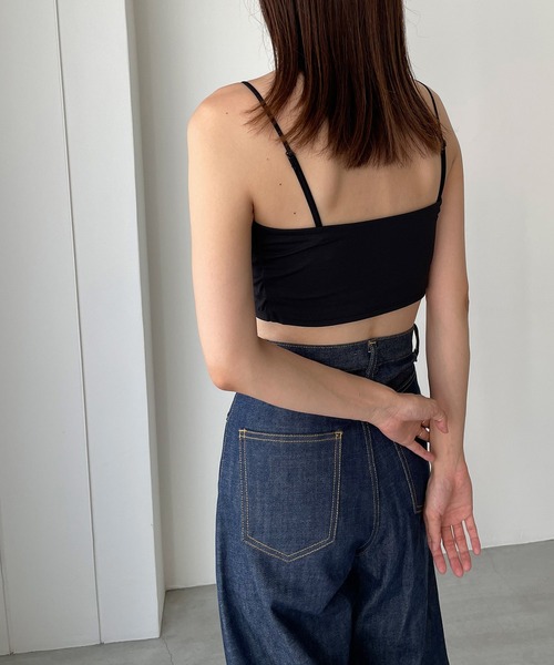 CANAL JEAN(キャナルジーン)の「RED CHOP WORKS パット付きベアショートキャミソール(キャミソール・レディース・ブラック/ホワイト・ONE SIZE)」の5枚目の写真