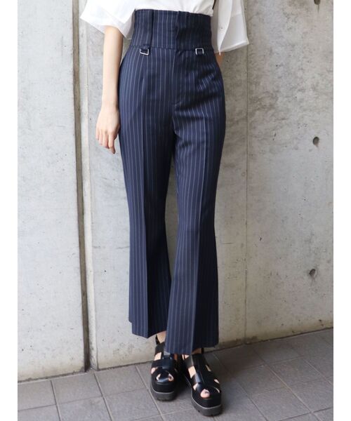 MURUA（ムルーア）の「ハイウエストストリングパンツ（その他パンツ・レディース・その他1/ブラック/オレンジ・1/2）」の3枚目の写真