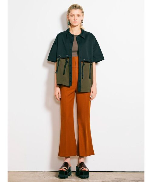 MURUA（ムルーア）の「ハイウエストストリングパンツ（その他パンツ・レディース・その他1/ブラック/オレンジ・1/2）」の8枚目の写真