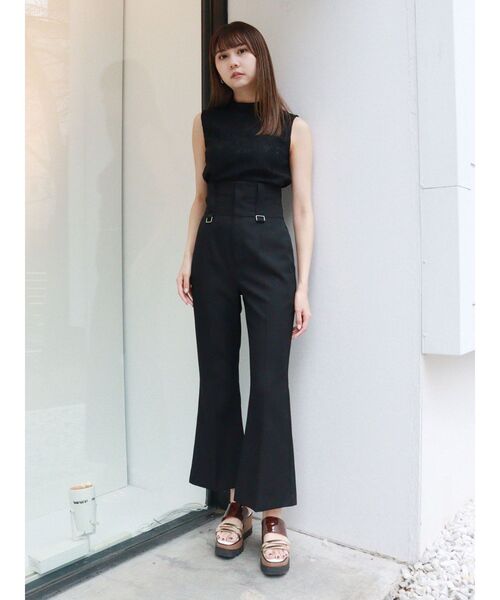 MURUA（ムルーア）の「ハイウエストストリングパンツ（その他パンツ・レディース・その他1/ブラック/オレンジ・1/2）」の11枚目の写真