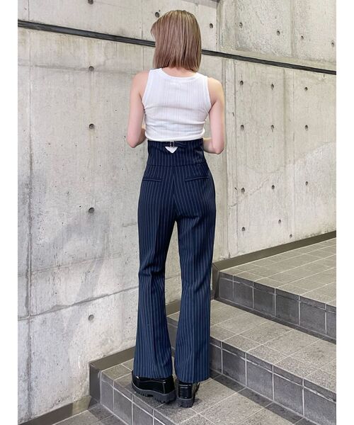 MURUA（ムルーア）の「ハイウエストストリングパンツ（その他パンツ・レディース・その他1/ブラック/オレンジ・1/2）」の19枚目の写真