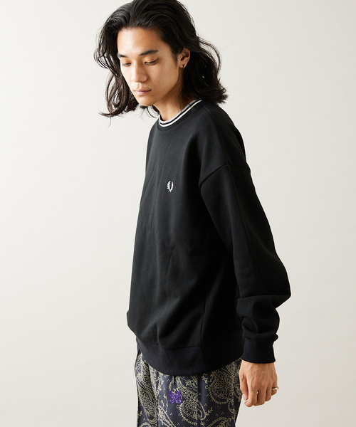 FRED PERRY(フレッドペリー)の「WEB限定【FRED PERRY for JOURNAL STANDARD / フレッドペリー】別注 スウェット(スウェット・メンズ・ネイビー/ワインレッド/ブラック/アイボリー・MEDIUM/LARGE)」の12枚目の写真