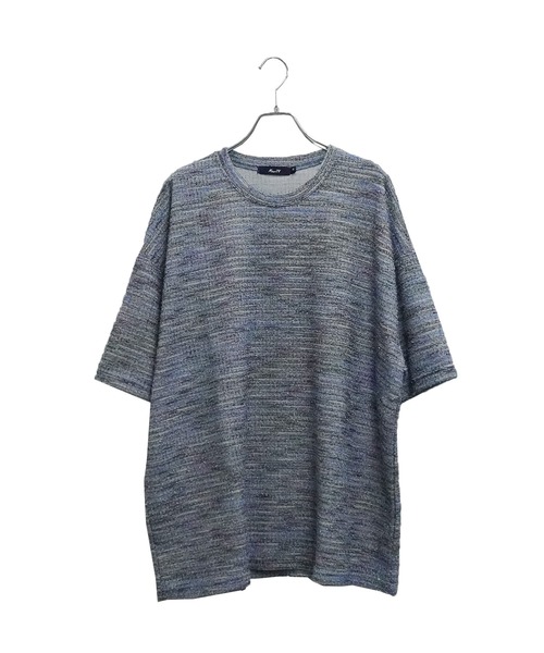 MinoriTY(マイノリティ)の「【いつもと違った大人の風合い】マルチボーダーニット サマーニット 半袖Tシャツ メンズ 夏服【MinoriTY】(ニット/セーター・メンズ・グレー/オレンジ/ブルー・M/S/L)」の21枚目の写真