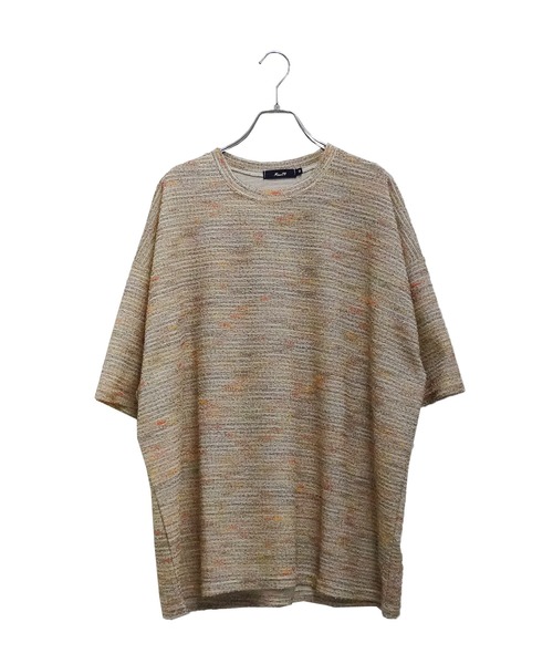 MinoriTY(マイノリティ)の「【いつもと違った大人の風合い】マルチボーダーニット サマーニット 半袖Tシャツ メンズ 夏服【MinoriTY】(ニット/セーター・メンズ・グレー/オレンジ/ブルー・M/S/L)」の20枚目の写真
