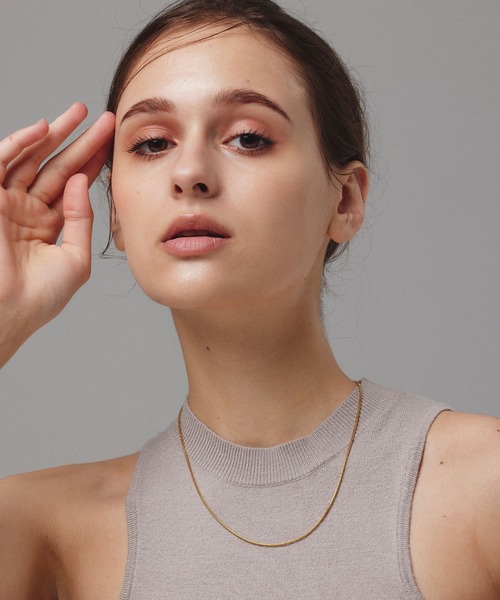 【CENE】セネ/1mmスネークチェーンネックレス/45cm