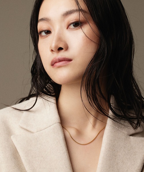 【CENE】セネ/1mmスネークチェーンネックレス/45cm