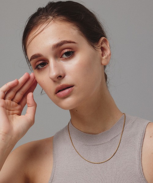 【CENE】セネ/1mmスネークチェーンネックレス/45cm