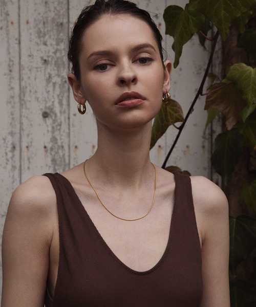 【CENE】セネ/1mmスネークチェーンネックレス/45cm