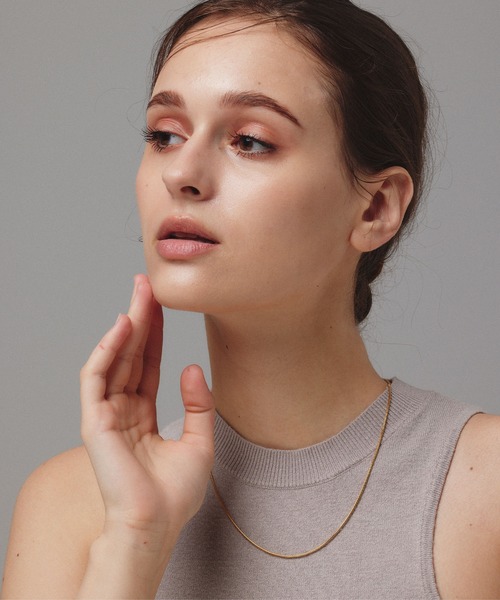 【CENE】セネ/1mmスネークチェーンネックレス/45cm