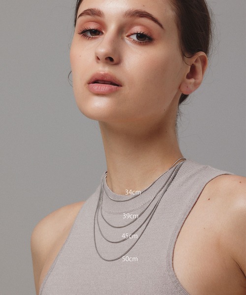 CENE（セネ）の「【CENE】セネ/1mmスネークチェーンネックレス/45cm（ネックレス・レディース・ピンクゴールド/シルバー/ゴールド・FREE）」の22枚目の写真