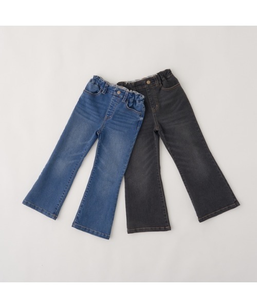 Lycee mine(リセマイン)の「きれいシルエットしっかりストレッチフレアデニムパンツ(その他パンツ・キッズ・ブラック/ネイビー・150cm/110cm/140cm/100cm/130cm/120cm)」の3枚目の写真