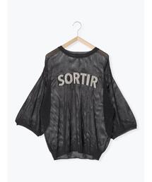 Samansa Mos2 | ロゴジャカードメッシュ編みニット(ニット/セーター)