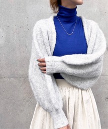 アルパカタッチショート丈ボレロカーディガン