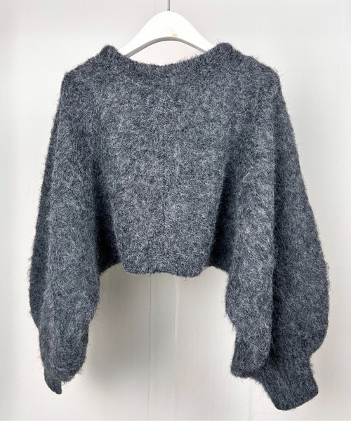 Meli rich（メリーリッチ）の「アルパカタッチショート丈ボレロカーディガン（カーディガン/ボレロ・レディース・ベージュ/オレンジ/グレー/オフホワイト/チャコール・MEDIUM）」の7枚目の写真