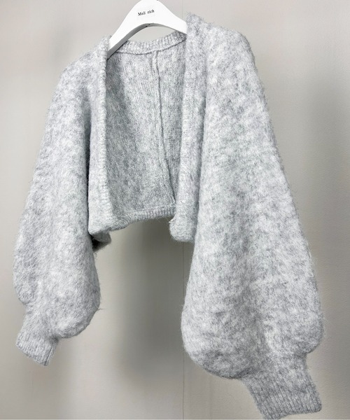 Meli rich（メリーリッチ）の「アルパカタッチショート丈ボレロカーディガン（カーディガン/ボレロ・レディース・ベージュ/オレンジ/グレー/オフホワイト/チャコール・MEDIUM）」の15枚目の写真