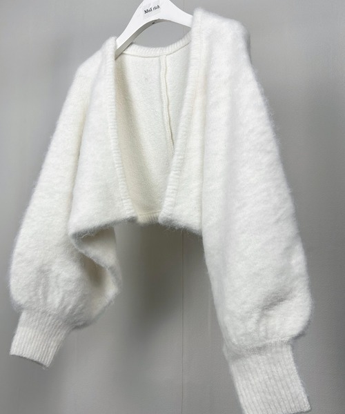 Meli rich（メリーリッチ）の「アルパカタッチショート丈ボレロカーディガン（カーディガン/ボレロ・レディース・ベージュ/オレンジ/グレー/オフホワイト/チャコール・MEDIUM）」の18枚目の写真