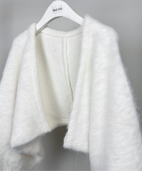 Meli rich（メリーリッチ）の「アルパカタッチショート丈ボレロカーディガン（カーディガン/ボレロ・レディース・ベージュ/オレンジ/グレー/オフホワイト/チャコール・MEDIUM）」の20枚目の写真